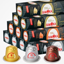 GIMOKA PREMIUM BLENDS Coffee Capsules Compatible with Nespresso Machines, 100 Count - VARIETY PACK, Italian Espresso Pods.