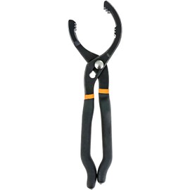 PEAKTREND 12" Adjustable Oil Filter Pliers - Universal Oil Filter Removal Tool - Carbon Steel Filter Wrench No Slipping for Engine Filters, Conduit, Fittings