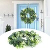 Home Hanging Artificial Plants Wreath Green Leaf Wreath Decoration for
