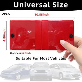 Ziciner Car Registration Insurance Holder, 2Pack Essential Auto Card Document Glove Box Organizer with Velcro Closure, Vehicle Interior Accessories Perfect for Most Car, Truck, SUV (Red/Big Car)