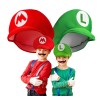 Disfraz Infantil De Fontaneros Tipo Mario Y Luigi Con Gorra