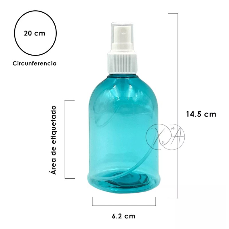 Xena Envase Plastico Atomizador Blanco Campana 250 Ml Colores X12