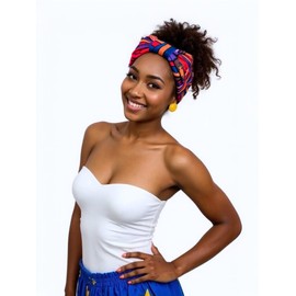 1 Pack Boho Headbands Stretch Paisley Print Bandana Headband Criss Cross Hair Bands Knotted Head Wrap Yoga Daily for Women and Girls (Digital)