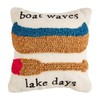 Mud Pie Mini Hook Lake Pillow, 1 Count (Pack of