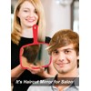 Gladmart Hand Mirror Salon Barber Hairdressing Handheld Mirror with Handle