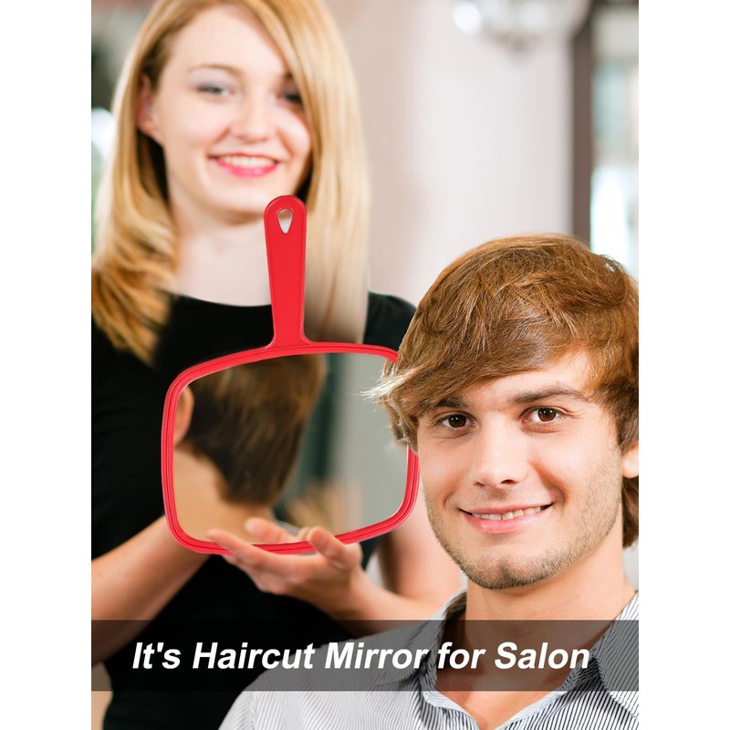 Gladmart Hand Mirror Salon Barber Hairdressing Handheld Mirror with Handle