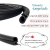 Tintvent Car Door Rubber Seal Strip with Side Large Bulb(26Ft),