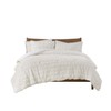 Madison Park Blair Ruched Faux Fur Comforter Set - Luxurious