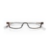 eyebobs Peek Performer Unisex Premium Readers, Shiny Gunmetal Front with