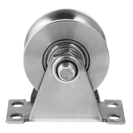 Operitacx 1Pc Stainless Steel U Shape Groove Pulley Wheel for Sliding Gates Durable and Resistant Caster Easy Sliding Design High Load Capacity for Traction Steel Wire Rope Applications