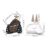 Log Cabin Incense Burner Resin Christmas Snowy Winter Incense Cone