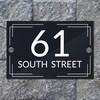 Badgemaster Modern Anthracite House Number Sign Plaque Stainless Steel Standoffs