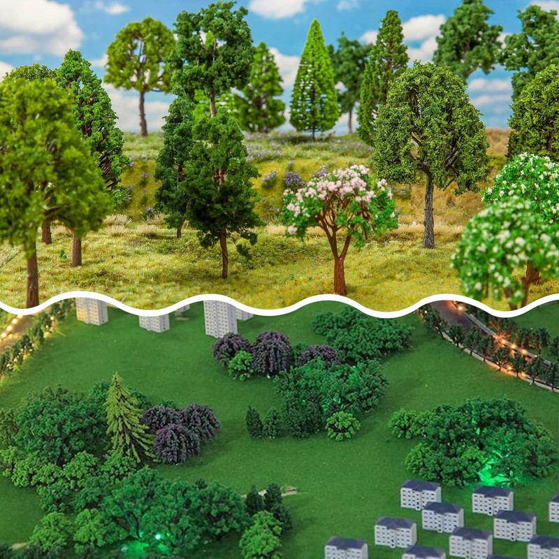 HSMHLYYB Pack of 50 Model Trees Miniature, Trees Railway Landscape