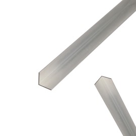 5 x siwitec Angle Profile 2 m, BA Profile, Natural, Aluminium Profile 10 x 10 x 1 mm, Aluminium Rail, Aluminium Angle, L Profile Aluminium, Corner Rails Edge Protection Profile