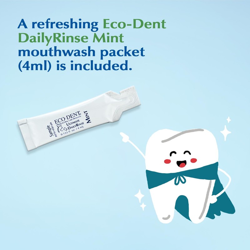 Eco-Dent GentleFloss Dental Floss, Waxed, Mint - Floss with Vegan