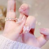 SEMTIM Nail Tips, 24 Pieces, Medium, Short, Round False Nails,