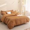 JELLYMONI Rust Duvet Cover King Size - 3PCS Microfiber Tufted