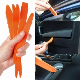 SHENKENUO 4PCs Car Door Trim Removal Tool Pry Panel Dash Radio Body Clip Installer Kit