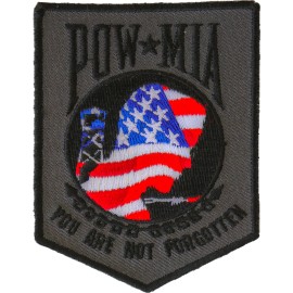 Ivamis American Flag POW MIA Patch- 2.5x3.25 inch - P4789