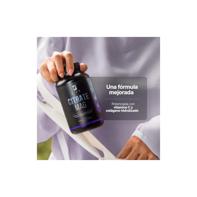 B Life Citrato de Magnesio con Vitamina C 260 cápsulas