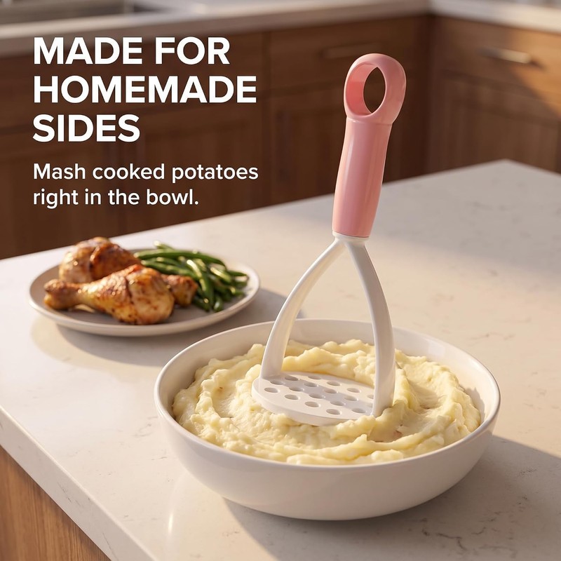 5Pcs Random Color Manual Silicone Potato Masher, Cooking Utensils Masher,