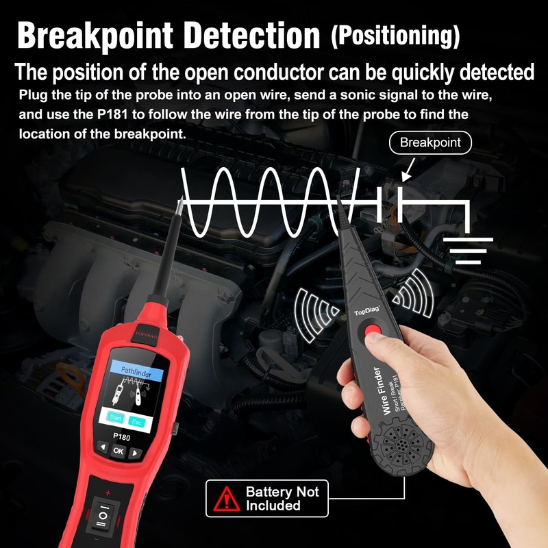 Circuit Breaker Finder Tool, Battery Tester, AC DC Voltage Tester,