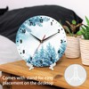 SPUNKER Christmas Clock for Bedroom,Winter Forest Wall Clocks for Living