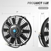 DNA Motoring 9 Inch High Performace Electric Cooling Slim Radiator