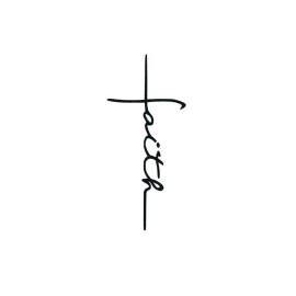 TattooIcon Faith Cross (Set of 2) - Faith Temporary Tattoo / Religious Tattoo Jesus