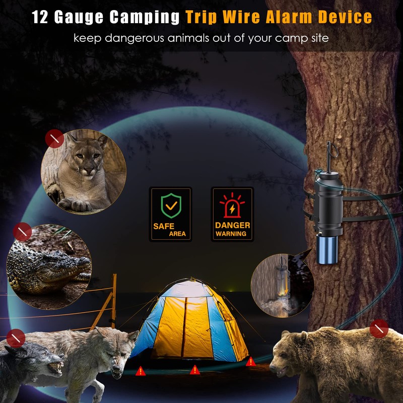 Trip Alarm, Perimeter Trip Alarm, 12 Gauge Camping Trip Wire