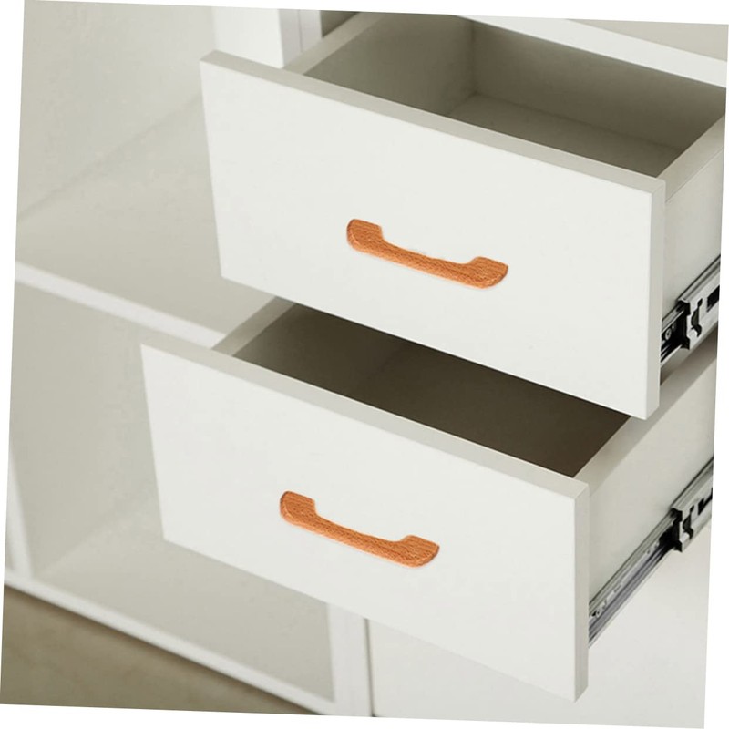 WOONEKY 5 Set Solid Wooden Cabinet Pull Handles Durable Furniture