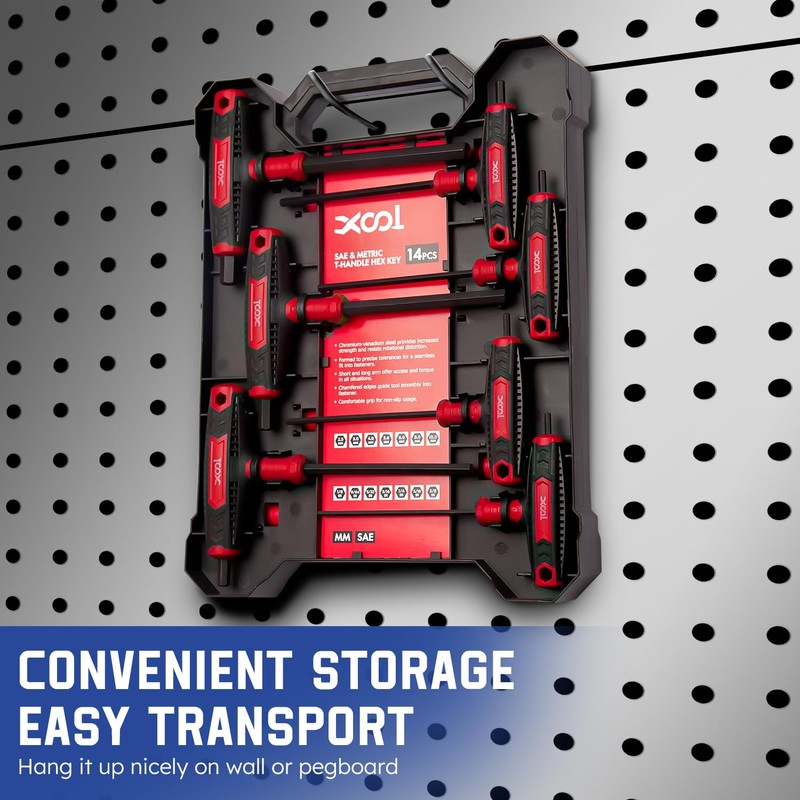 XOOL 14PCS T Handle Allen Wrench Set, SAE & Metric
