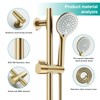 AULEEND Shower Slide Bar Handheld Shower Head with Hose, 5-Function