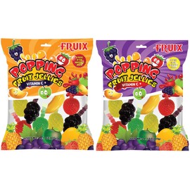 Fruix Popping Fruit Jellies Bag - 2 Pack - Tik Tok Trending Fruit Jellies - Assorted Flavors Fruit Squeeze Jellies - Jelly Fruit Candy