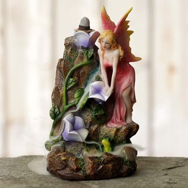 Puckator BACK34 Fairy Flower Garden Waterfall Backflow Incense Burner