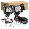 Nilight 2PCS 4 Inch 18W Spot led Pods Universal Adjustable