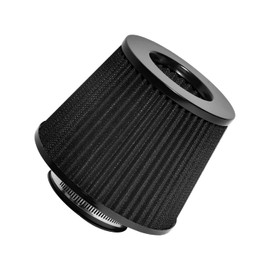 Travay 76mm 車の冷気吸気フィルター誘導ホースパイプマッシュルームヘッドオートバイキャブレターエアフィルタークリーナー吸気管 (BK)