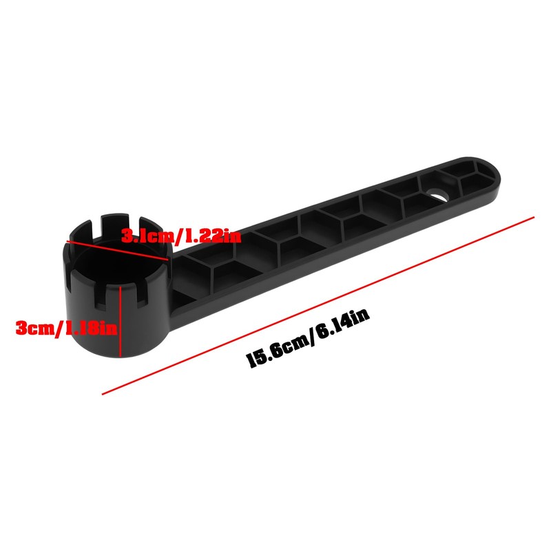 ECSiNG 2Pcs 8 Grooves Spanner Air Valves Wrench 15.6x3.1x3cm for