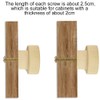 ANTHYTA Wooden Knobs Handles,Draw Knobs,Unvarnished Wooden Knobs,Round Mushroom Shape Cupboard