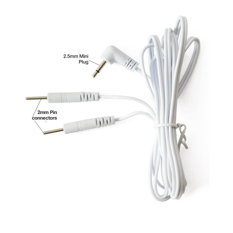 Premium Tens Replacement Lead Wires for 2.5 mm Mini-Plug to