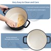 Velaze 6 QT Enameled Cast Iron Dutch Oven, Dual Handles