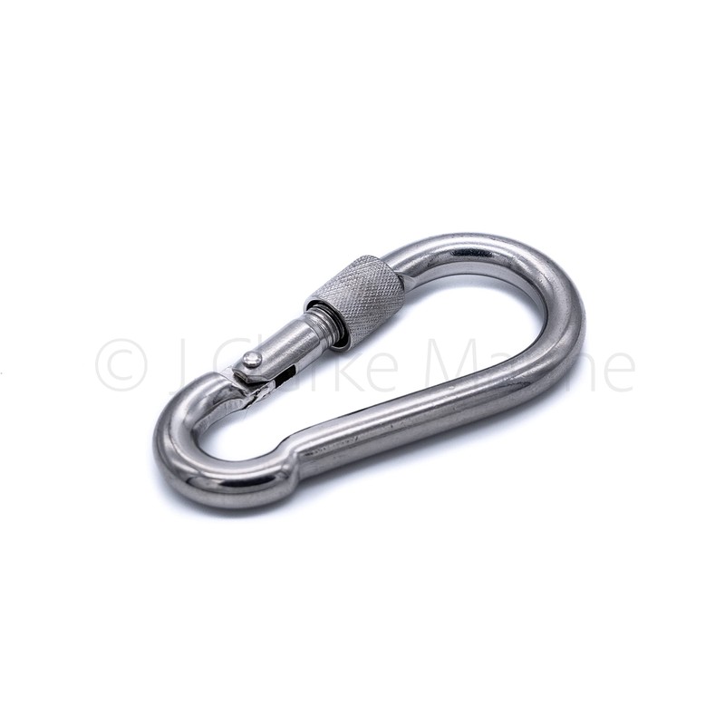 Pack of 2 - Carabiner snap hook with safety lock