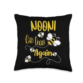 Coming NOONI Again To Bee Pregnancy Announcement Mother's Throw Pillow, 16x16, Multicolor