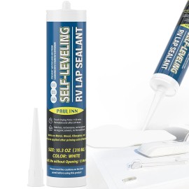 PAULINN RV Roof Self-Leveling Lap Sealant White 1-Pack