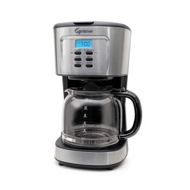 Capresso 12-Cup Coffee Maker with Glass Carafe, Stainless and Black 416.05