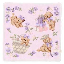 Jill Stuart 09202009 Handkerchief Women's Chenille Woven Handkerchief Female Puppy, Pink