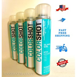 COLORSHOT Premium Spray Paint Primer Island Girl Gloss 10oz Fast Dry Ind+Outdoor