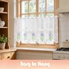 Rndqw 1PC Cafe Curtains, Kitchen Curtains for Windows with Lavender