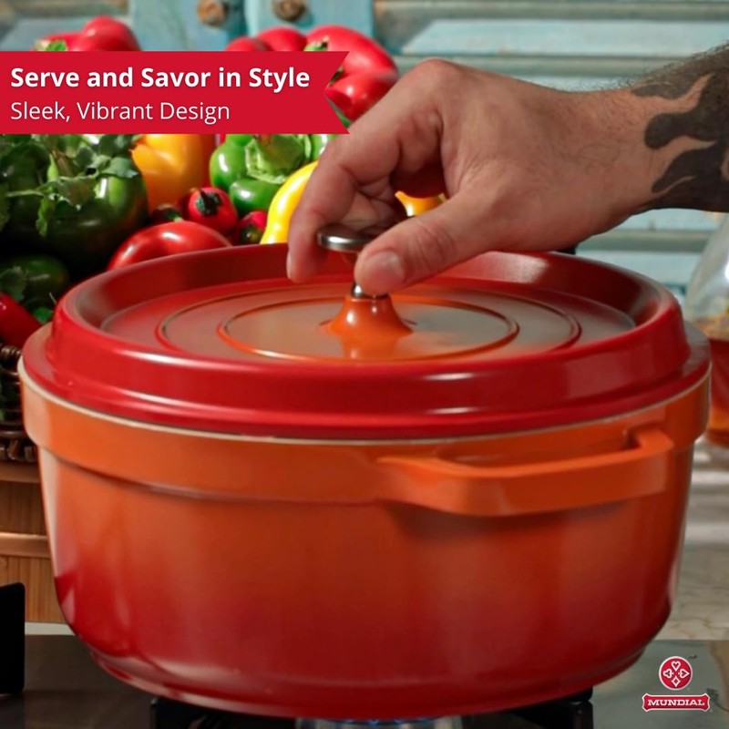Hercules by Mundial, Cast-Aluminum Dutch Oven Pot with Lid &