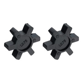 QUARKZMAN 2 Stück L075 Kieferkupplung Einsatz, Flexibler Feststofftyp NBR Gummi Kieferkupplung Mitteinsätze für L Kieferkupplung L-Kieferkupplung Set, Schwarz